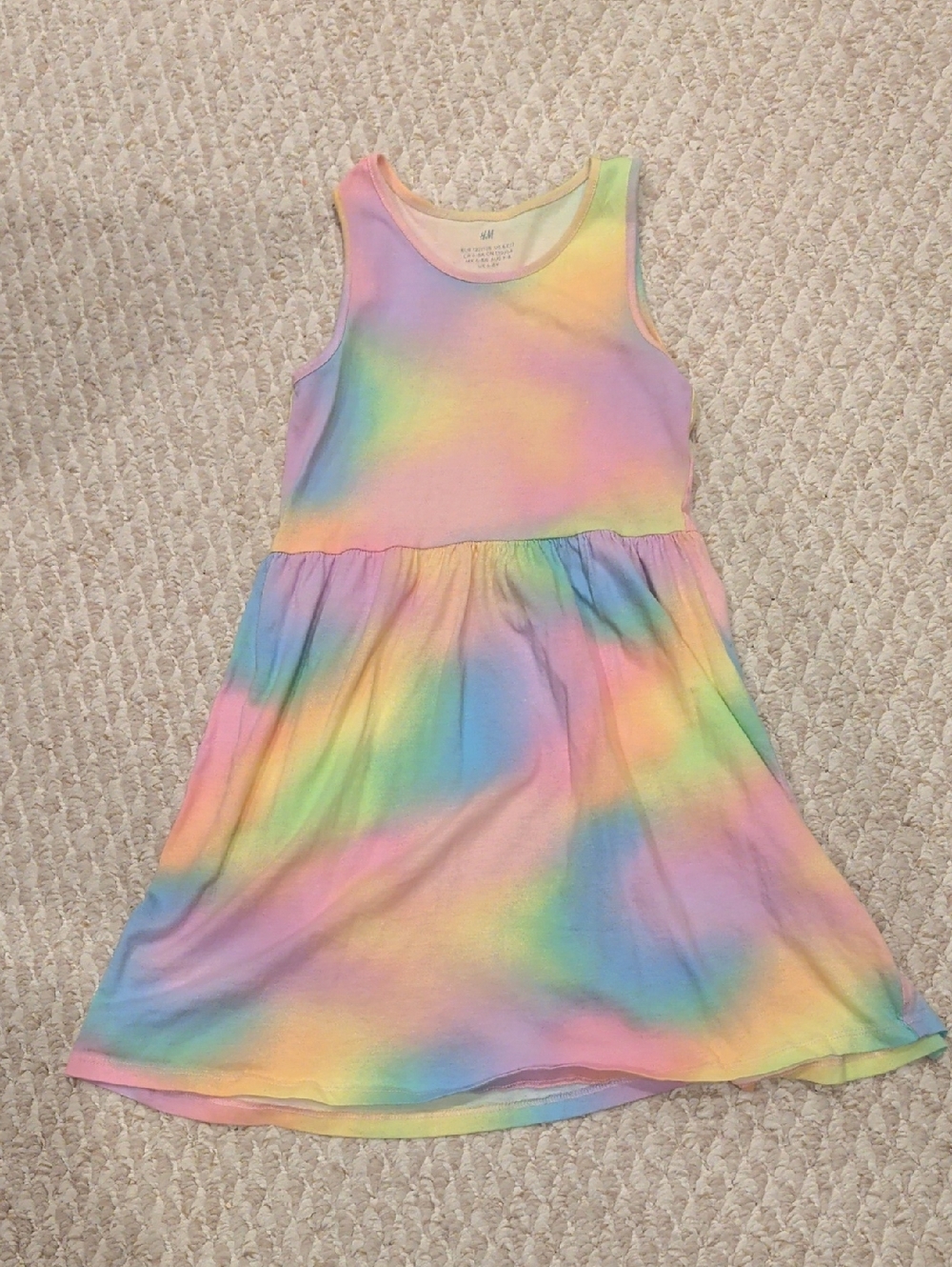 H&M Girls' Pastel Rainbow Tank Dress - Multicolor